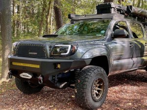 Toyota Tacoma Front Bumper - Body Armor 4x4 - Pro Series Winch Bumper - Light Textured Black - `05-`15